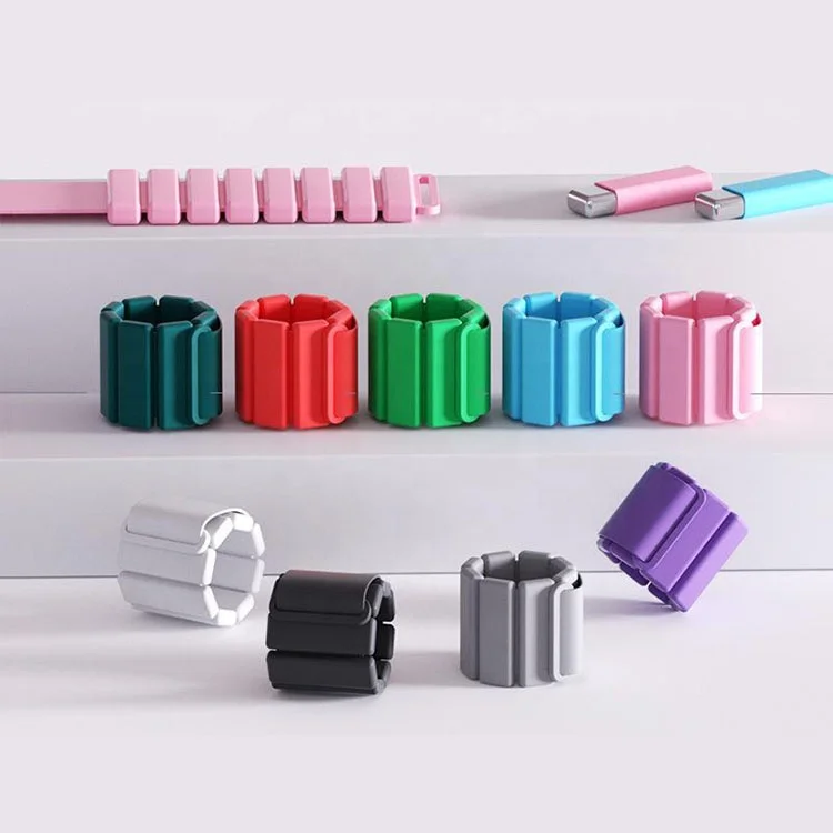 1lb 2lb 3lb Adjustable Wearable Silicone Fitness Wrist and Ankle Weight Bangles Bracelet Band Sport Ankle Wrist Weights