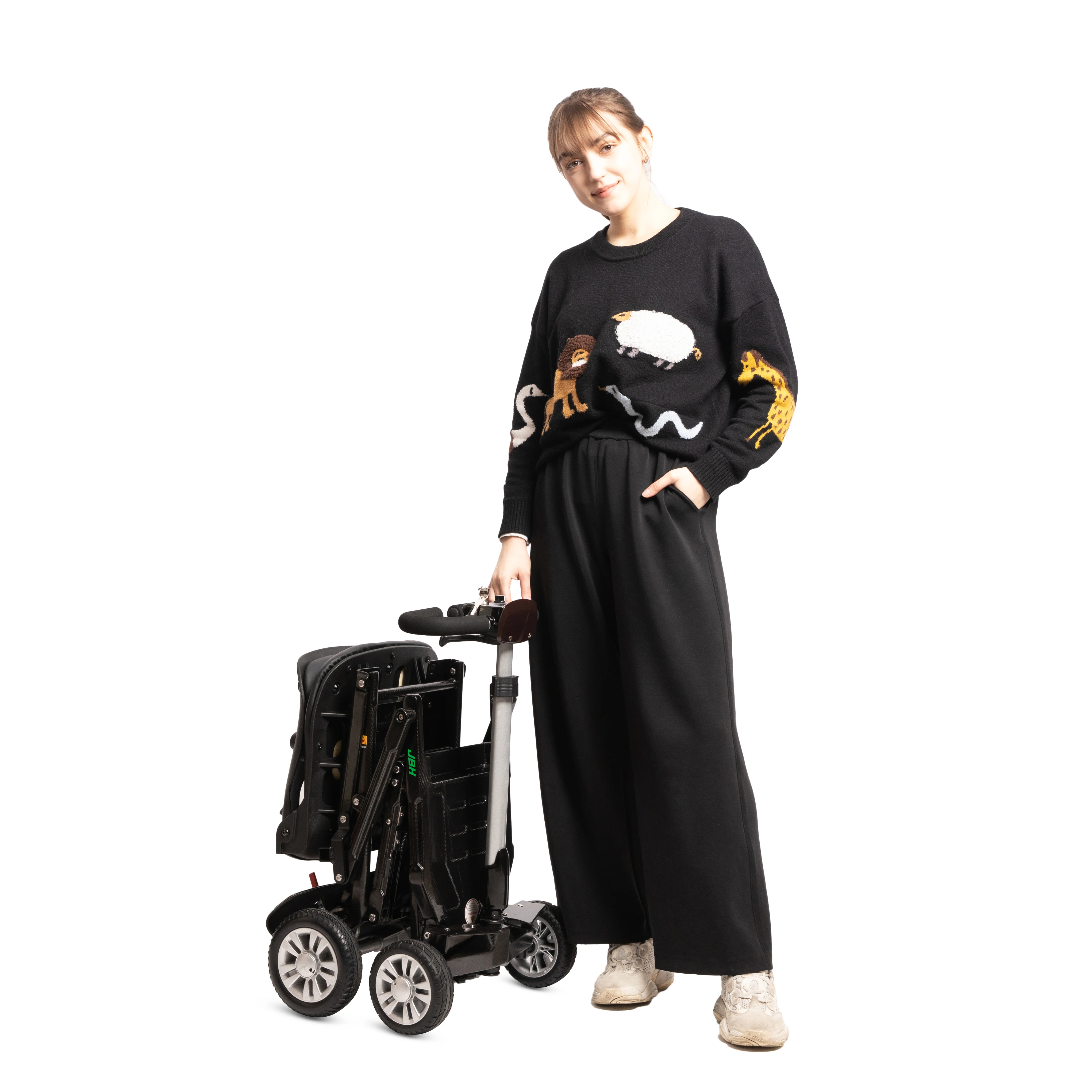 carbon Fiber electric mobility scooter design for disabled and elderly people