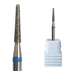 Wholesale manicure bits nail cuticle clean needle shape long conic diamond nail drill bit