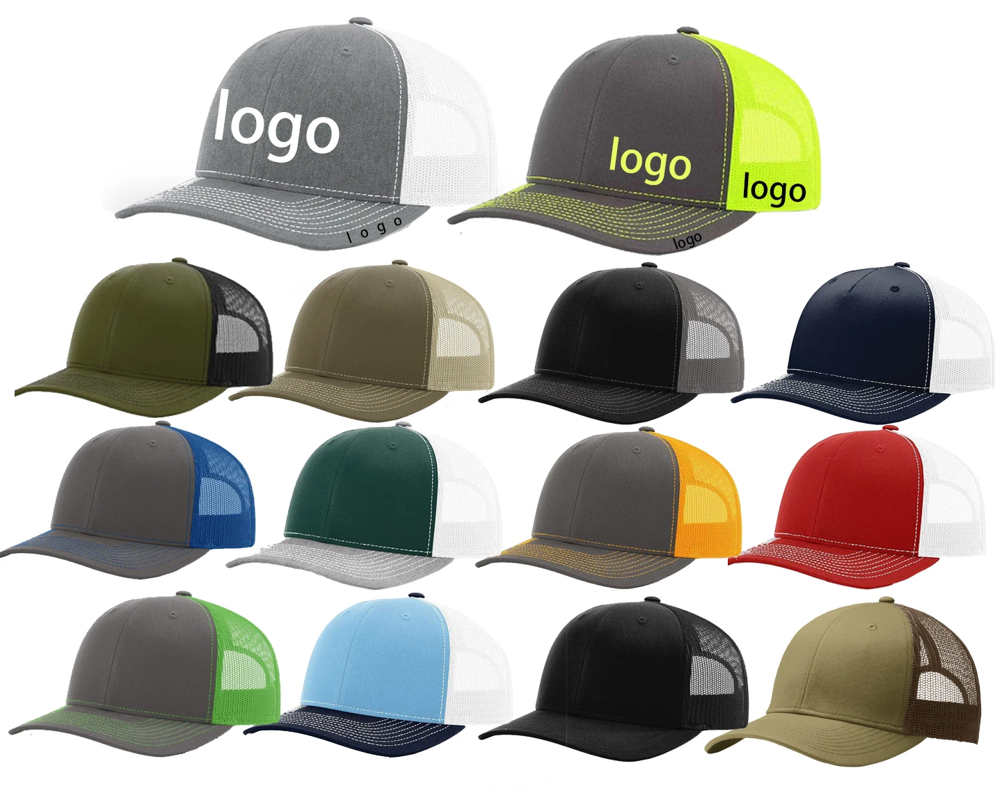 Низкий минимальный заказ, резиновая нашивка с логотипом на заказ, 3D вышивка, ридиксон 112, сетчатая Кепка-тракер, спортивные кепки