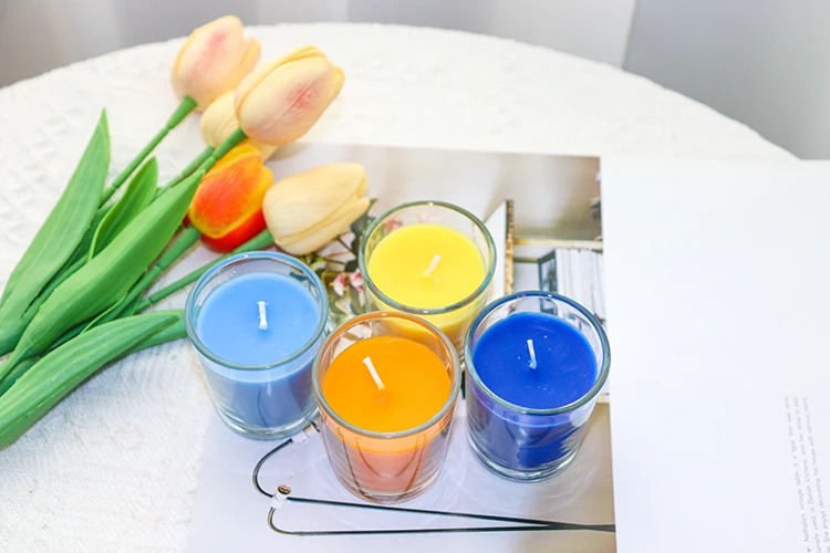 Роскошная Ароматерапия Соевый Воск пчелиный воск парафин Пальмовый свеча ароматизированный ароматизатор стеклянная банка деревянная крышка для домашнего использования