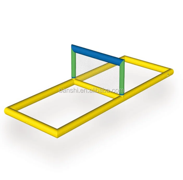 
Outdoor floating inflatable water volleyball game for seaside. 