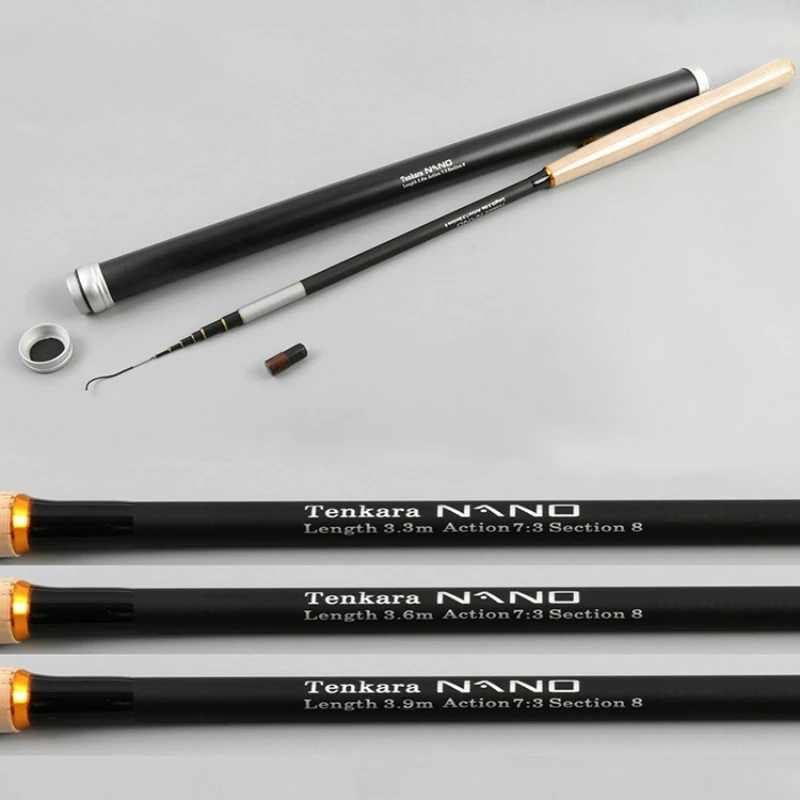 3.3m 3.6m 3.9m Tenkara Rod Telescopic Aluminum Tube Stream Fishing Rods Carbon Tenkara Rod