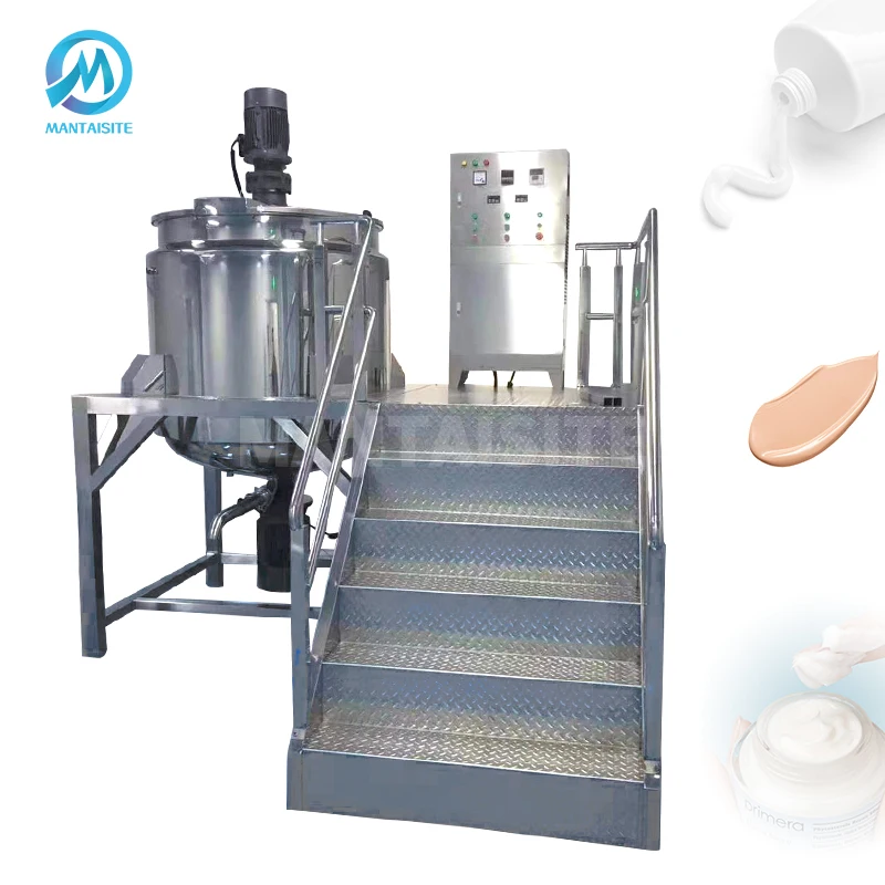 Hair Shampoo Gel Making Machine Ointment Skin Cream Vacuum Emulsifying Mixer High Shear Dispersing Emulsifier Homogenizer