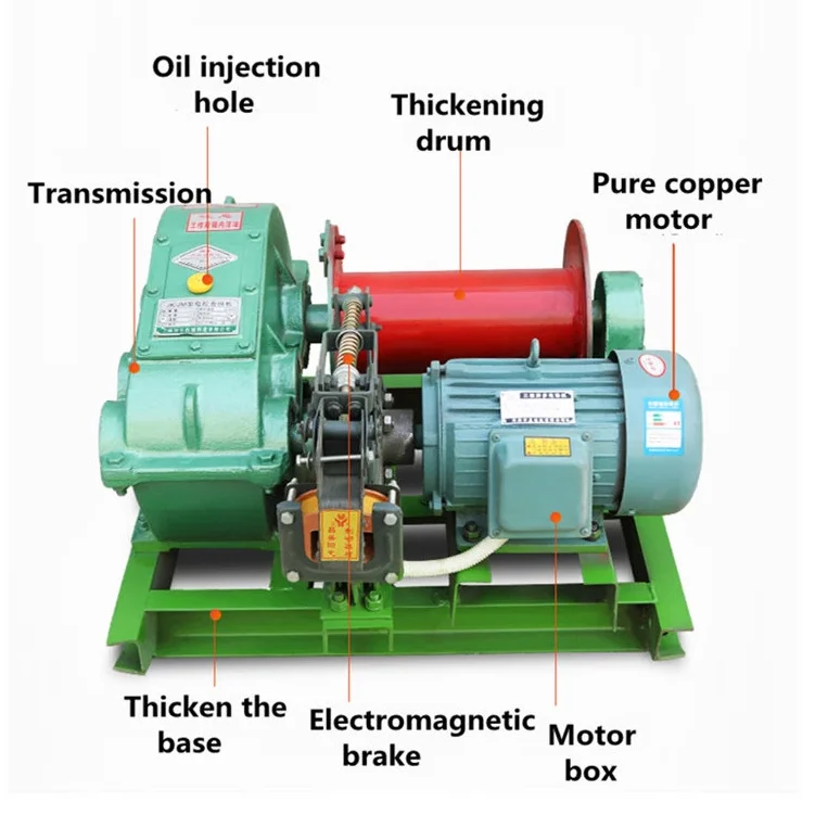 Fast Speed Electric Winch 10 Ton With Double Drum