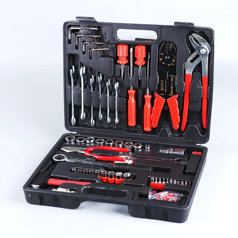 100 pcs Factory supply  low price home repairing hand  tools set,promotion gift tool box set