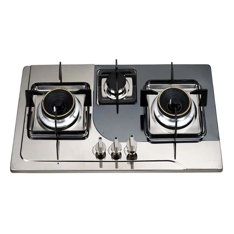 Factory Wholesale Tempered Glass 3 Burner Built-in Gas Cooktop