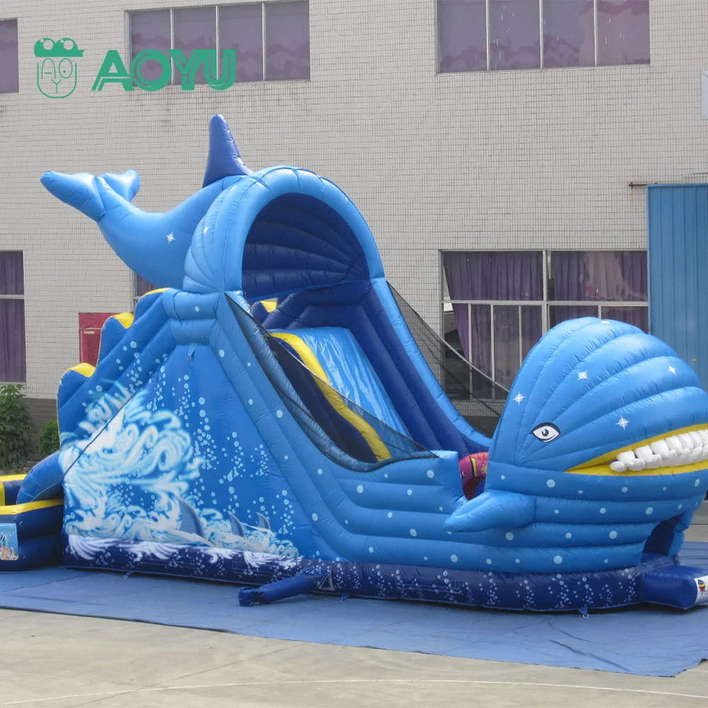 new wholesale backyard palm tree 18ft china factory inflatable amusement small game swimming pool water slide