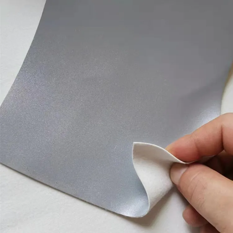 Shoes Grey Sun Silver Fabric Material for Sports Reflective Pu Leather Brands Quality Abrasion Resistant 0.6mm Thickness Woven