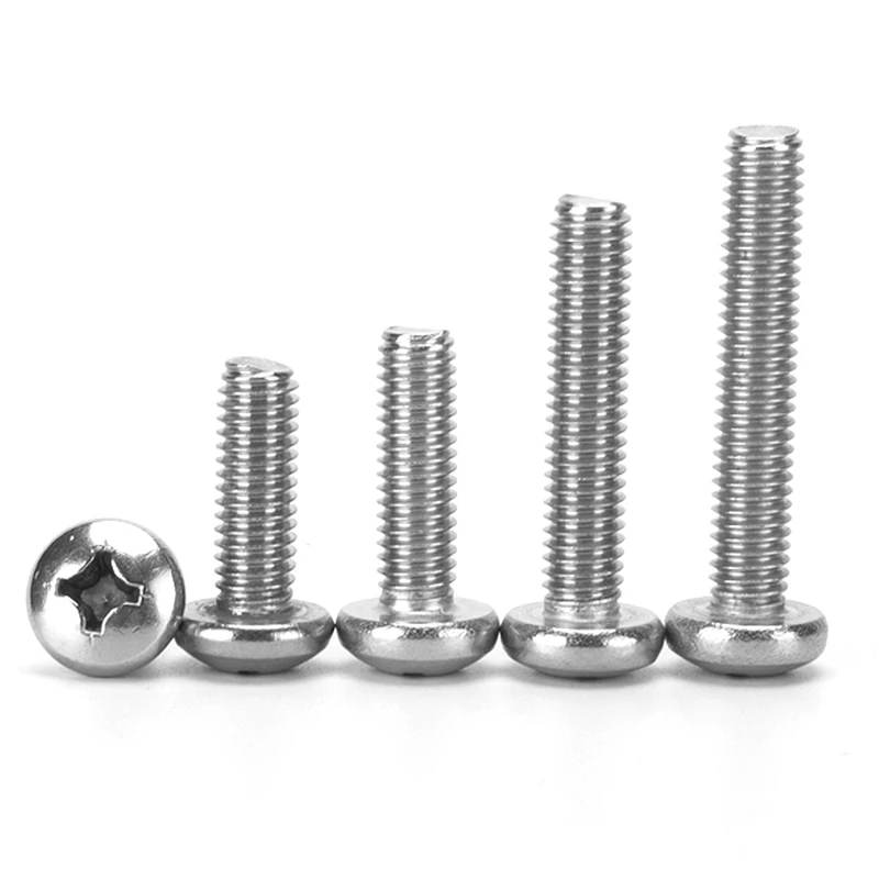 DIN7985 Phillips Cross Recessed Pan Head Stainless Steel DIN7985 Machine Screw OEM Stock Support