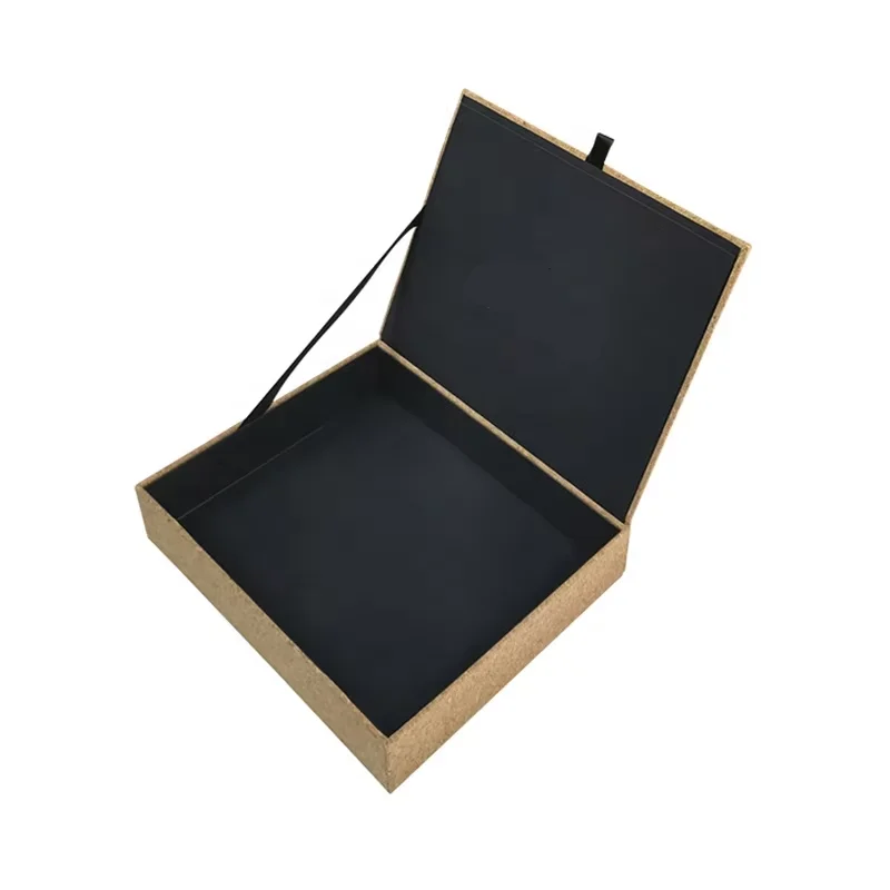 Hard Paper Cardboard Cosmetic Packaging Gift Flip Brand Box Luxury Custom Logo Printing Matte Shiny Black Cardboard Accepted