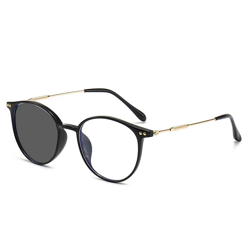 Photochromic glasses retro frames anti blue light photochromic glasses wholesale price low factory high quality