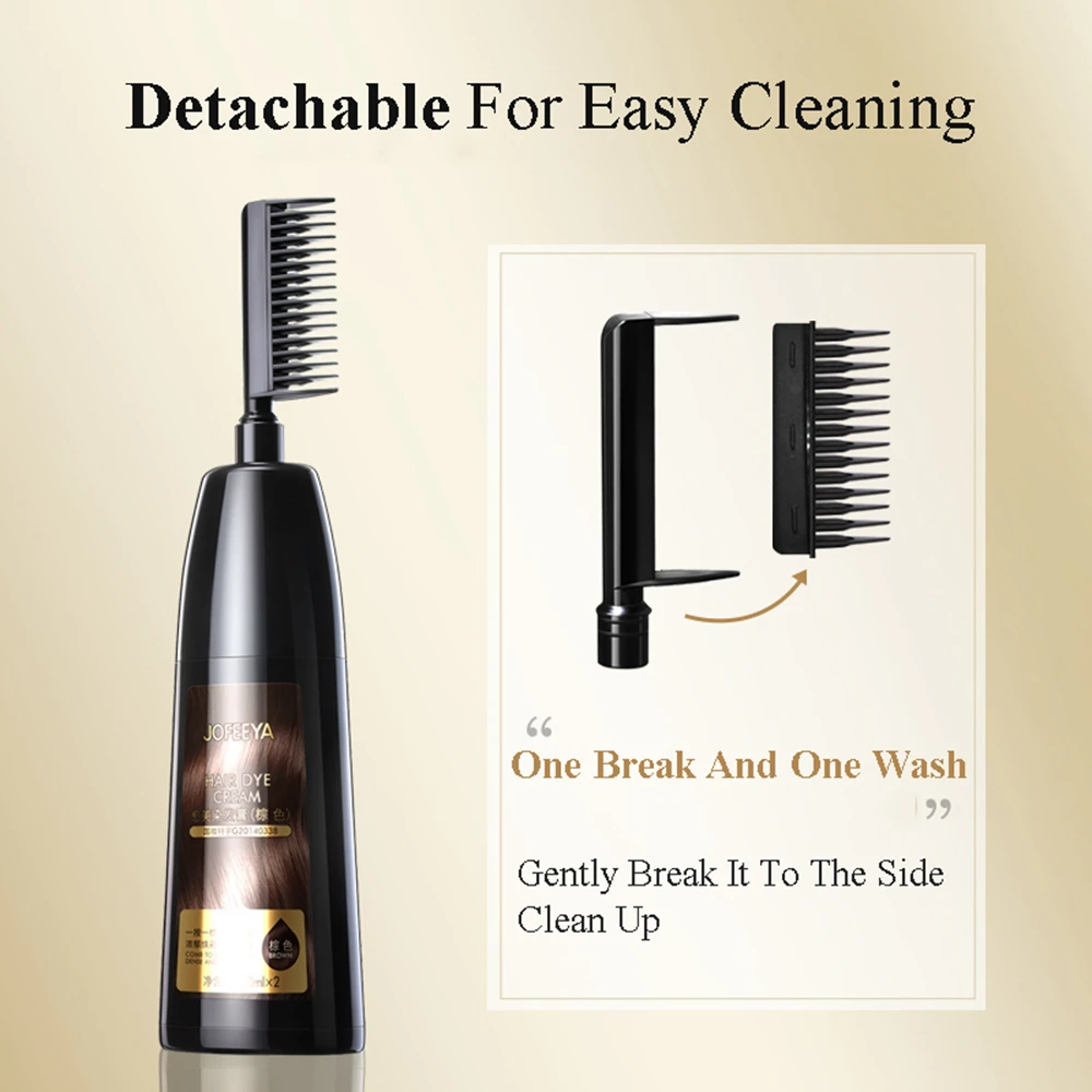 Hair Dye Shampoo Black Cruelty Free Organic Colorant Anti Grey Color Dark Black Shampoo Dye