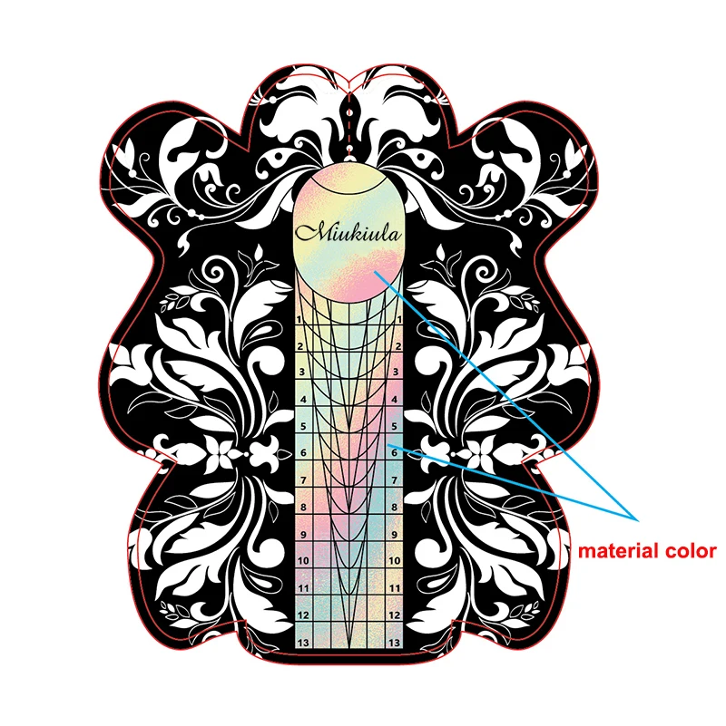 New Fashion 500pcs per roll Black Yellow Butterfly Leaves Long Soft Reusable Paper Aluminum Foil Gel Nail Forms