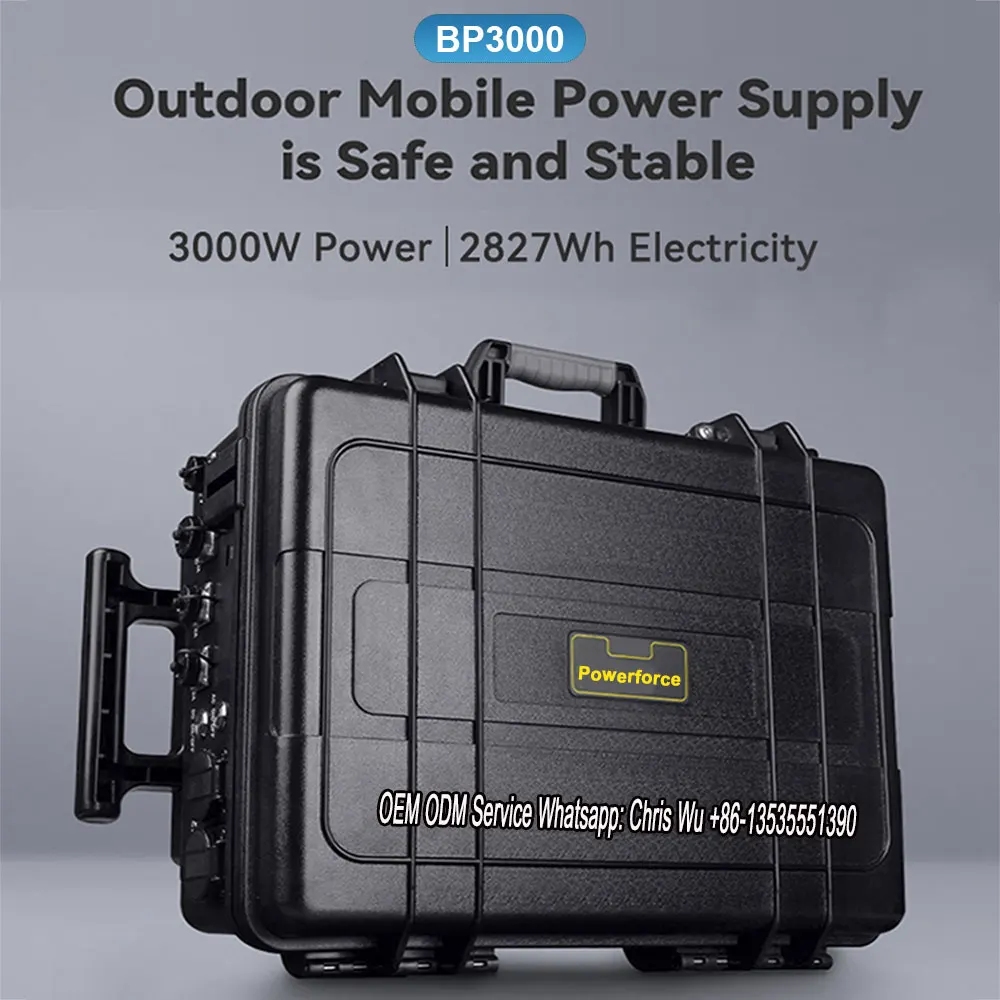 Portable Power Station Solar Generator 3000W With 300W Solar Panel For Outdoor Use