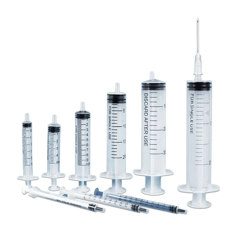 1ml 3ml 5ml 10ml 20ml 30ml 60ml 100ml 200ml luer slip disposable veterinary syringe with or without needle