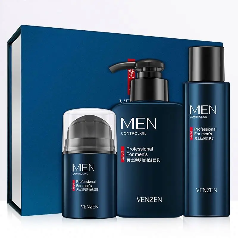 Private Label Mens Skincare Products Acne Treatment Repair Moisturizing Oil Control Skin Care Set for Men Face