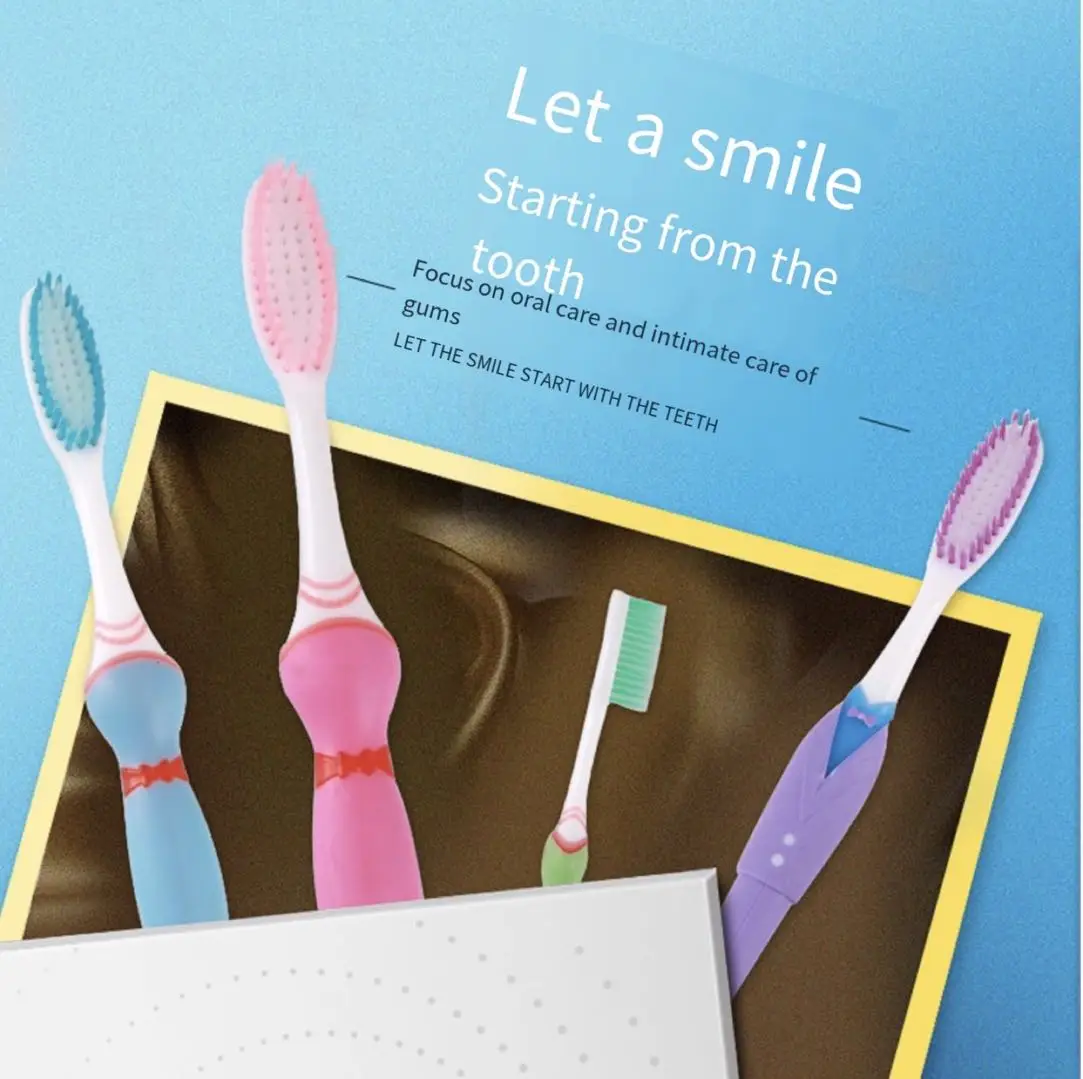 Soft-bristled lovers toothbrush protects the gums and prevents bacteria in the mouth toothbrush  b
