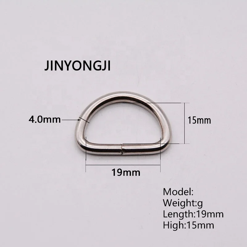 Factory direct production Metal D-Rings D Ring Loop Buckle For Bag Backpack