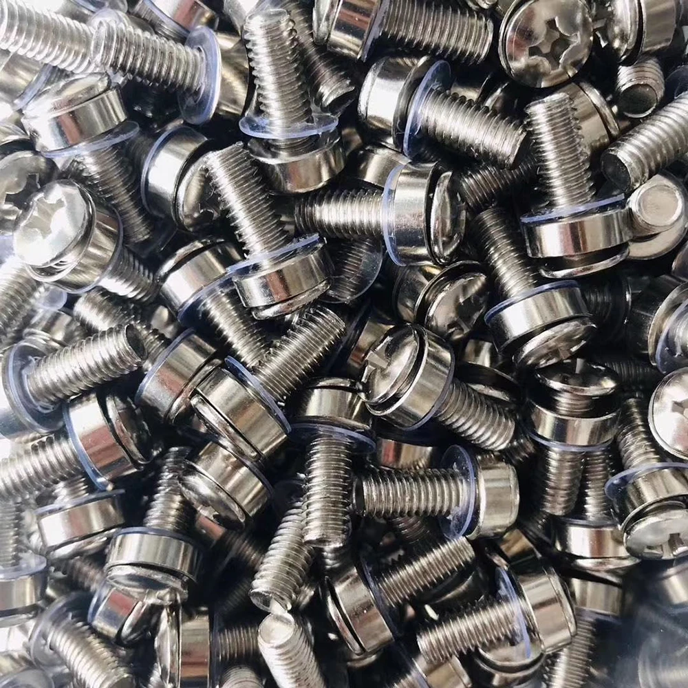 Factory Supply M2 to M8 Nickel Plated Mounting Screws For Server Rack Cabinet With Cage Nut