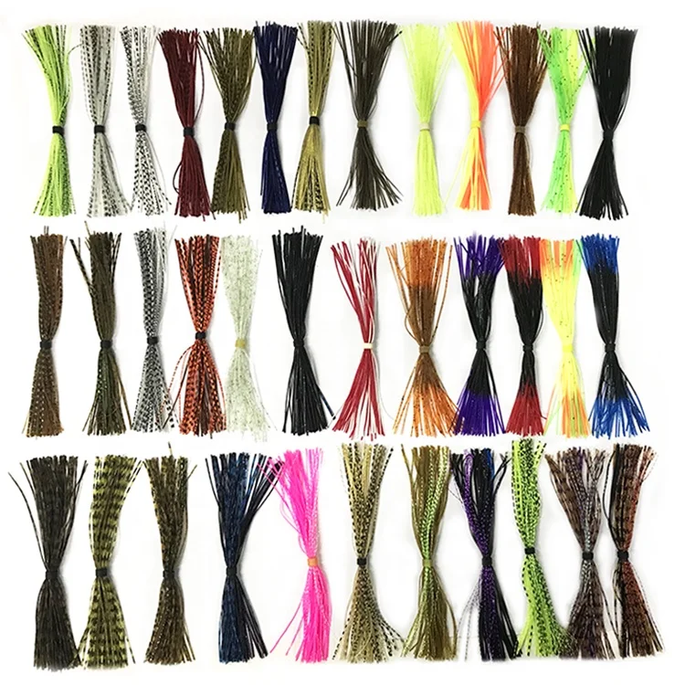 bulk fishing lure, rubber skirt material,Standard Banded Silicone Skirts