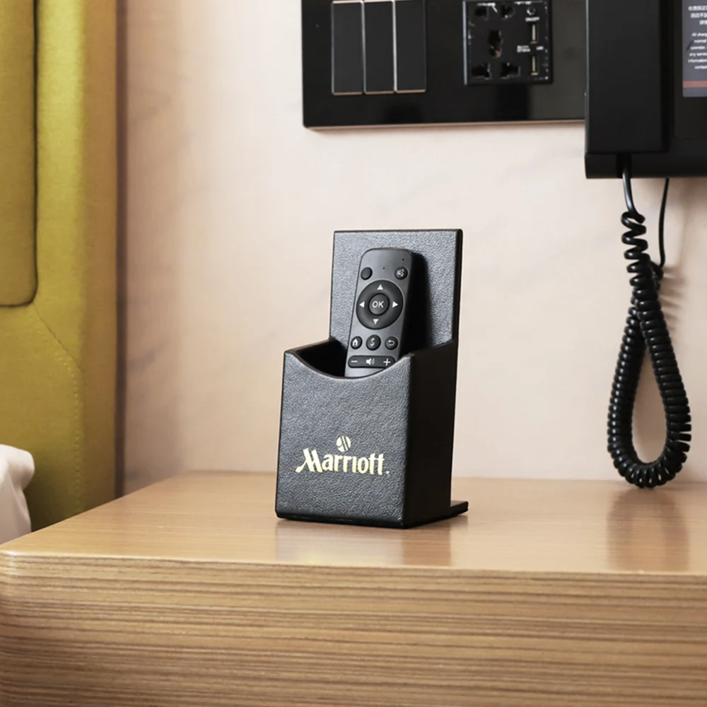 Hotel room leather accessories convenience tray rack set hotel disposable Tissue Box Remote Control Box