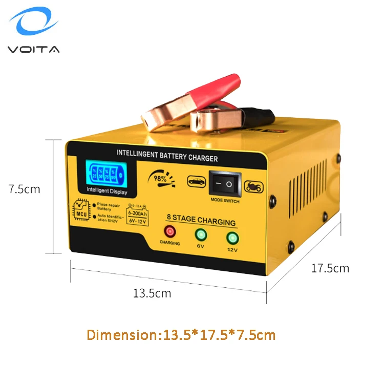 Заводское свинцово-Кислотное зарядное устройство 12VDC 6VDC 10A 15A