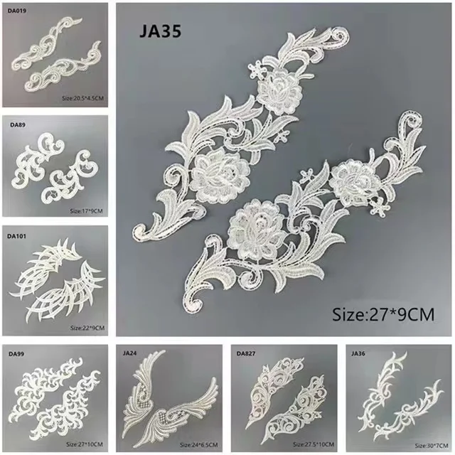 Customized Garment Accessories Pair Motifs Mirror Appliques and Trimmings