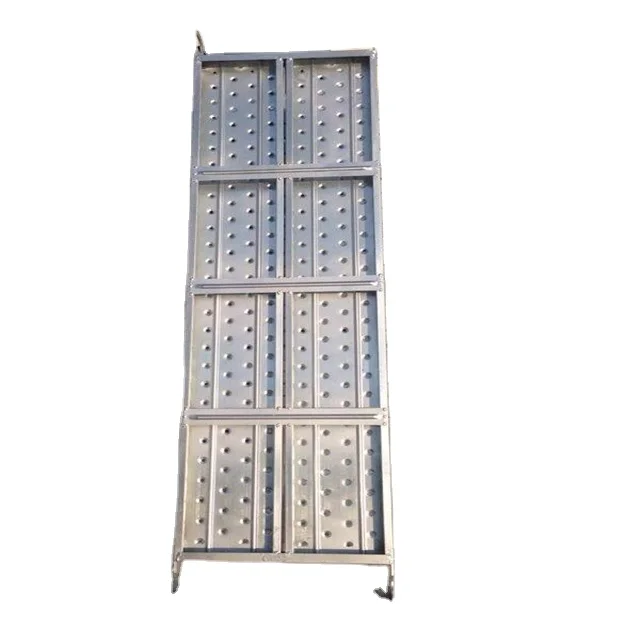 Material Zinc coated scaffolding construction deck  metal plank with hooks manufacture