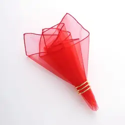 Custom New Design Organza 45x45cm Napkins Tablecloth Table Mat For Wedding Western Restaurant