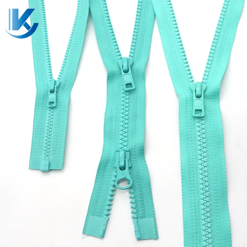 Factory Wholesale teeth resin plastic vislon zipper custom plastic zipper open-end close end resin zipper for jacket hoodie