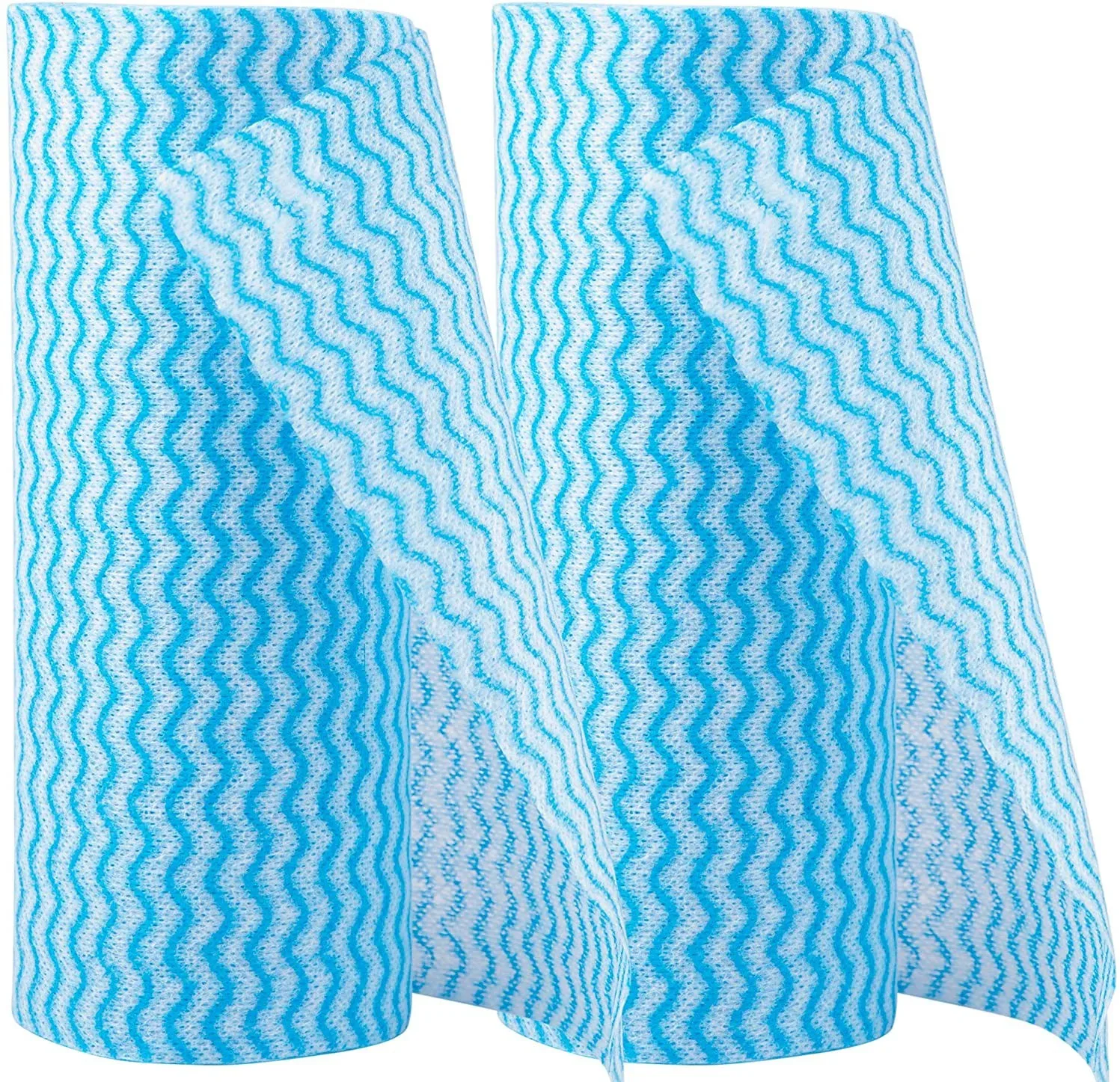 Cellulose Viscose Polyester Kitchen Cleaning Wipes Eco-Friendly Woodpulp Towels with Printed Logo and Woven Wave Pattern