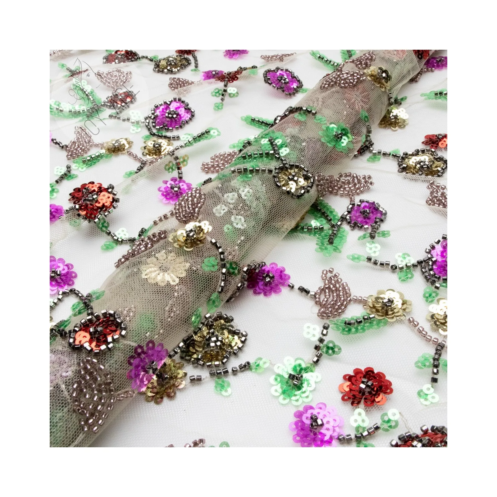 Lightweight and comfortable sequin fabric backdrop sequin embroidery lace fabric lace fabric sequins skirt