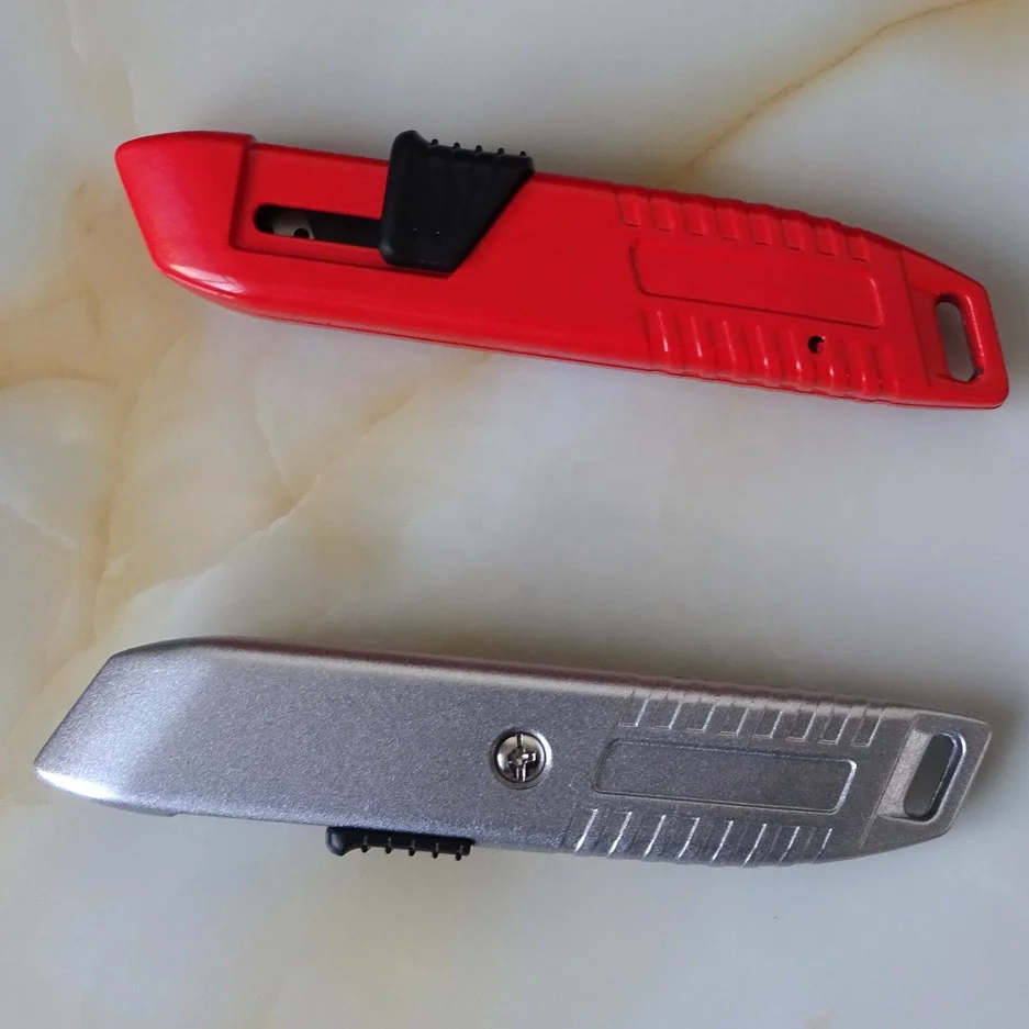 Retractable Zinc Alloy safety cutter knife