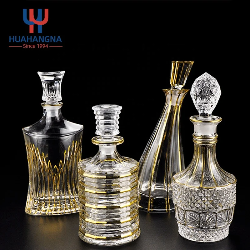 ECO Premium 940ml 33oz  Bourbon Scotch Hand Blown Customized Crystal Clear Whiskey  Decanter For Wedding Anniversary Party