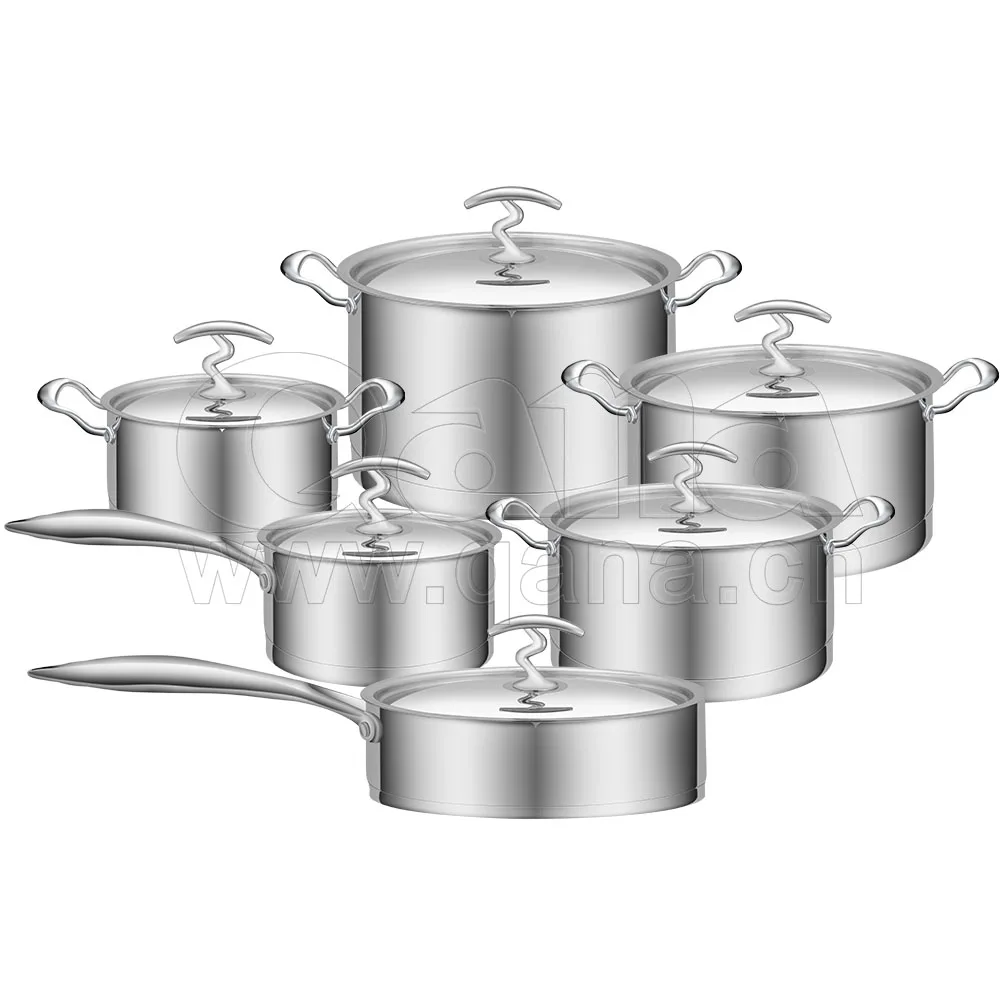 QANA Factory Wholesale OEM cooking pot pan aluminum cookware sets Kitchen Tools baking dishes & pans cooking utensil