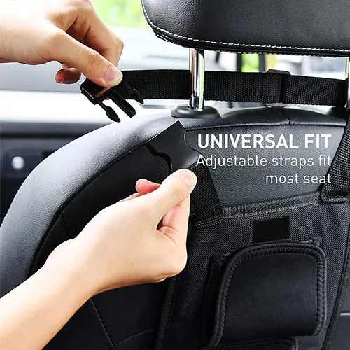 MultiFunction Back Seat Car Vehicle Fishing Rod Holder Bag 2pcs With Elastic Band And Adjustable Strap