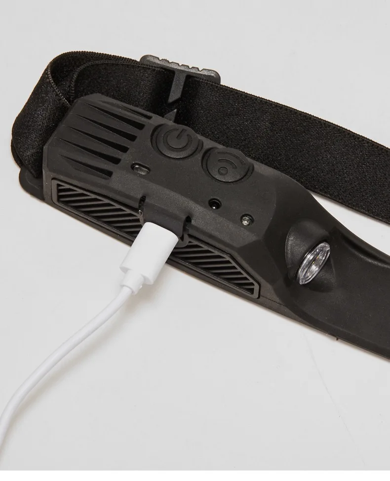 New Cross Border Wave Sensing COB Headlights Outdoor Cycling Lights USB Rechargeable Night Running Lights High Light Headlights