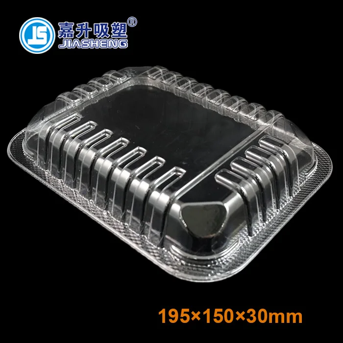 Custom Food Grade Rolled Edge Plastic Blister Frozen Food Tray Meat Packing