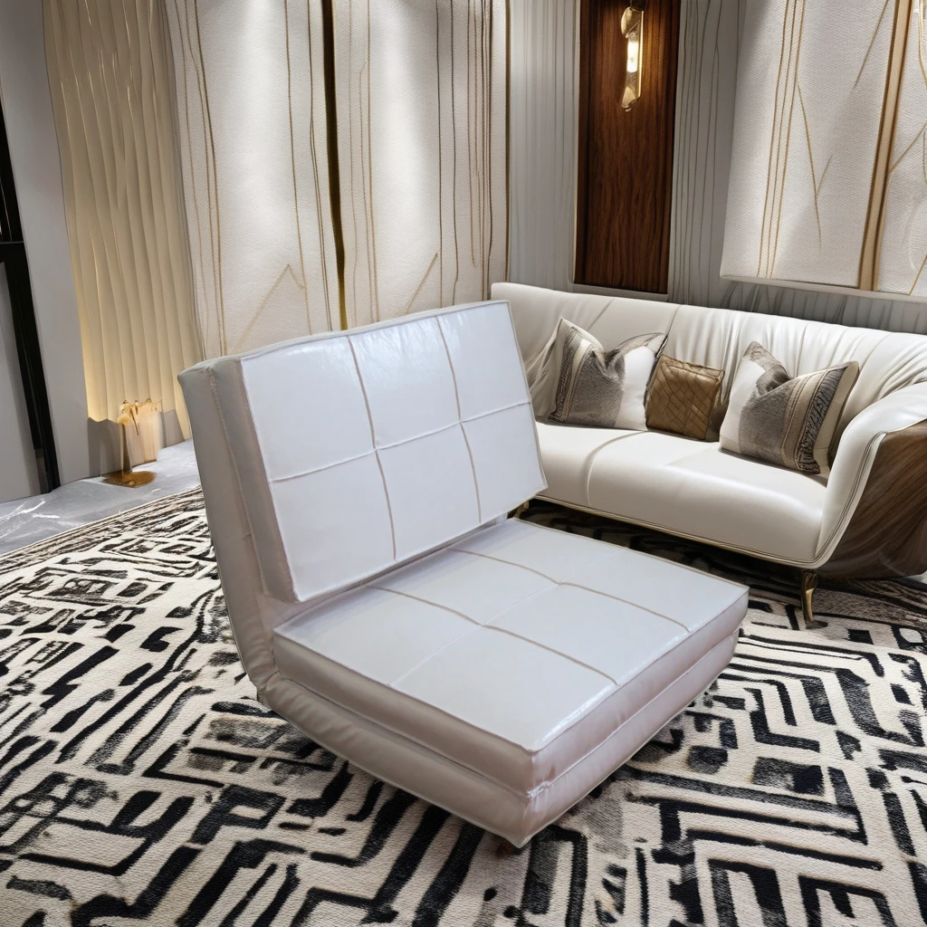 Modular Leisure Sofa Bed Comfortable Metal Floor Chair with Back Support for Gaming or Living Room Use