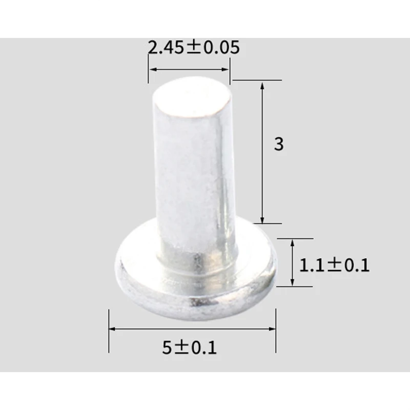 R-16 Hot sale cheap iron rivet solid rivet flat head rivet iron plating with white zinc