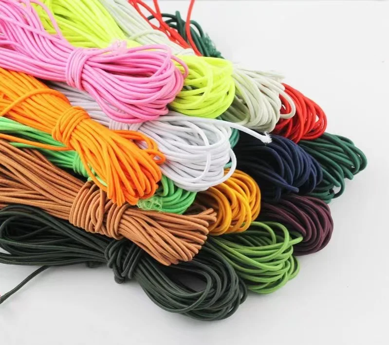 1mm 2mm 3mm high elasticity rubber rope custom elastic rubber cord strong stretch round rubber elastic string