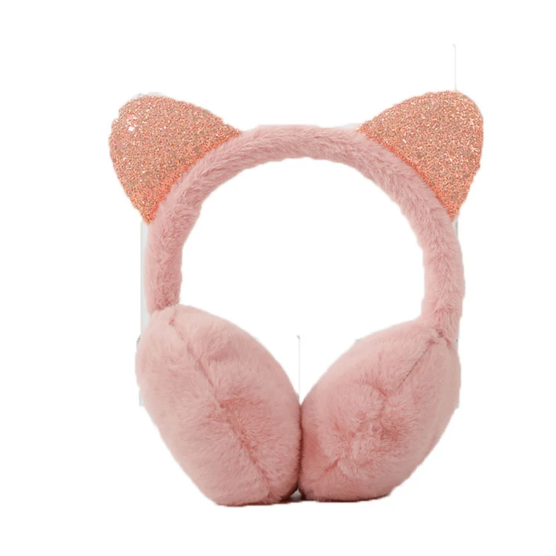 Warm Cat earmuffs for Girls Winter Fur Ear Muffs for Women Winter Accessories Ear Cover Warmers Women Headband