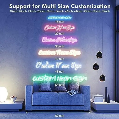 Neon sign customization create unique gifts for you according to your ideas palaces halls bedrooms and other places can be used