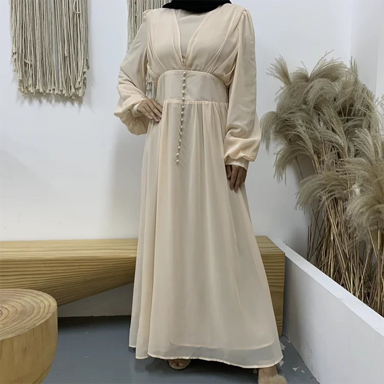 Hot selling long dress muslim islamic clothing chiffon fabric maxi dress ladies muslim women dress