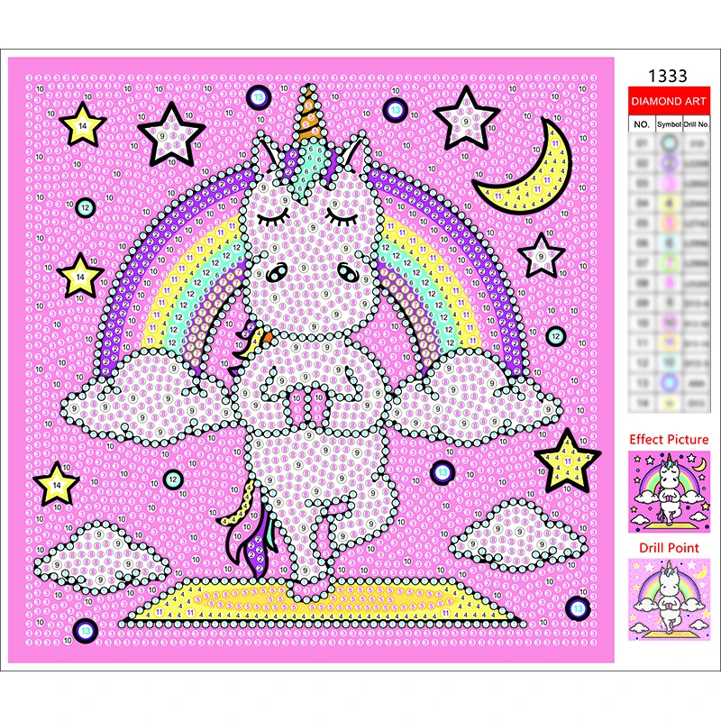 
Full Drills Cartoon Unicorn 5d Diy Diamond Painting For Home Decor Paint By Number Children Diamond Painting Toy 