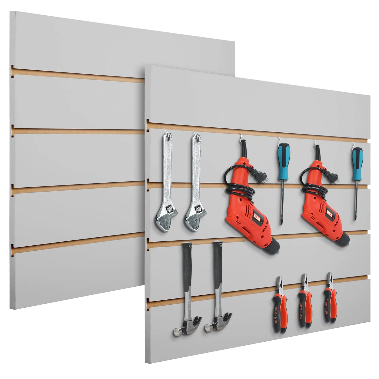 Wholesale Plastic PVC slatwall panel Cladding Slat Wall Organizer Display Panels For Garage And Store Storage