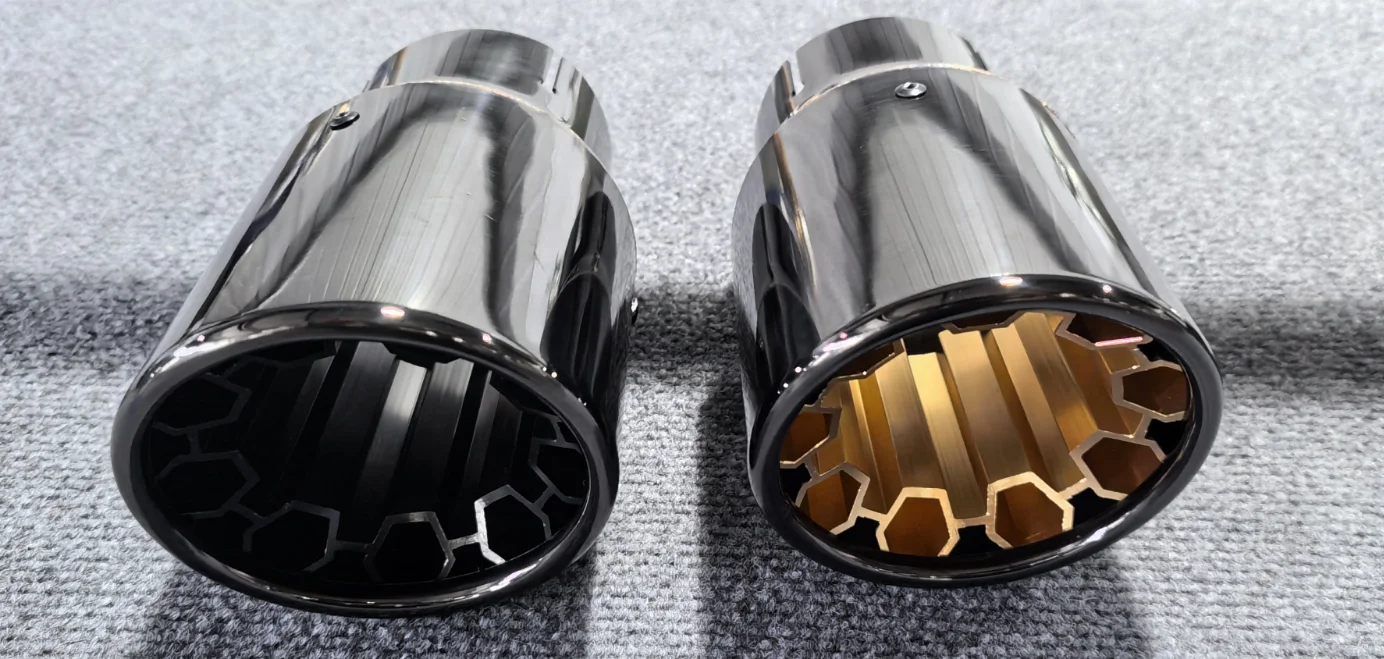 Custom ss304 carbon fiber titanium universal exhaust muffler tips