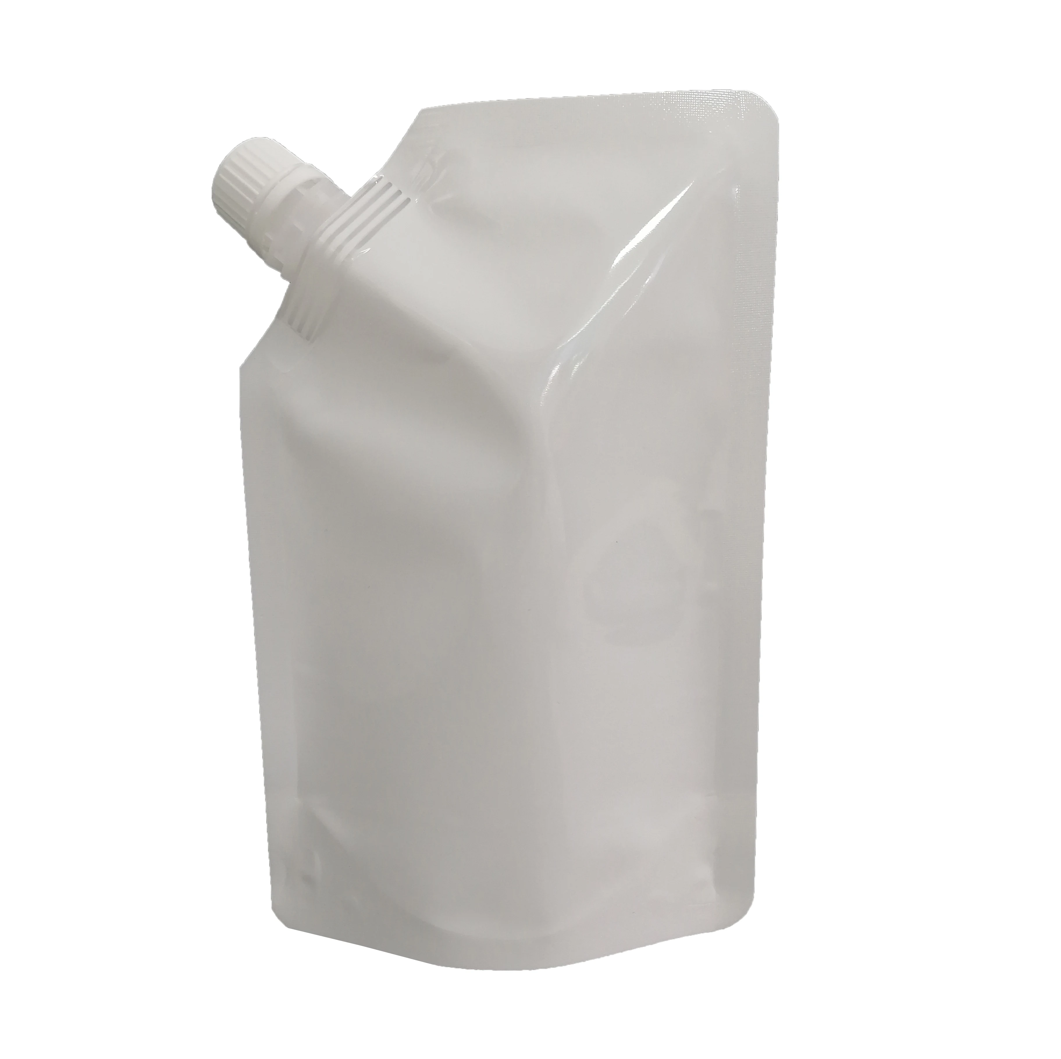 500 ml milk white stand up spout pouch flexible use food grade material nozzle doypack for liquid powder detergent