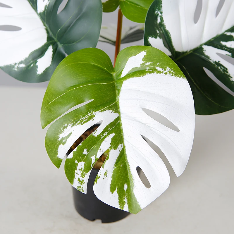 Оптовая продажа с фабрики, искусственное растение монстера бонсай, искусственное дерево монстеры восхитительной, 30 см